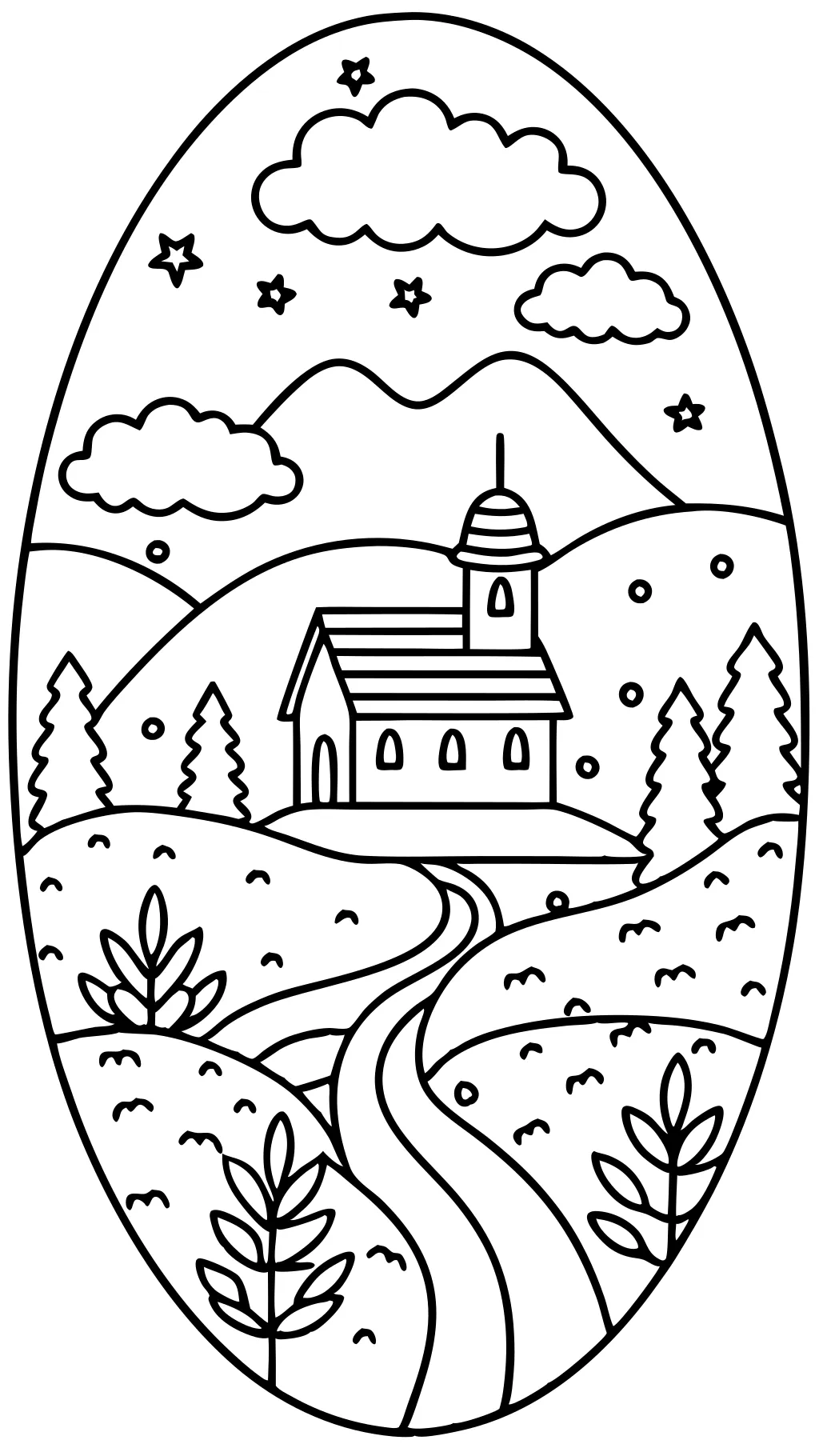 adult coloring pages landscapes